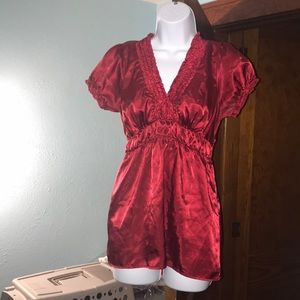 ‼️Beautiful silky red top!!!‼️